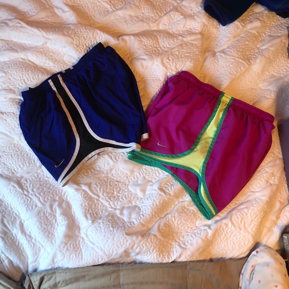 2 pairs of Nike tempo shorts